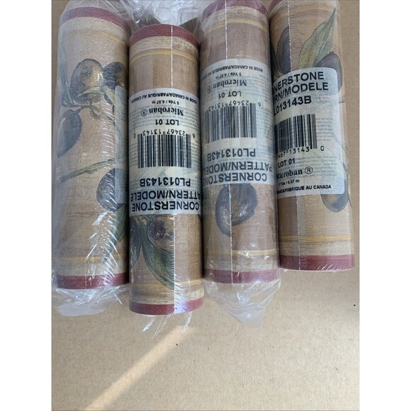 4 x CornerStone Wallpaper Borders Olive Grove Grapes Olive Clusters New - Picture 2 of 2
